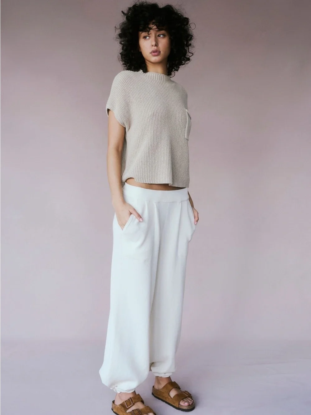 Free People Oatmeal Bone Freya Sweater Set